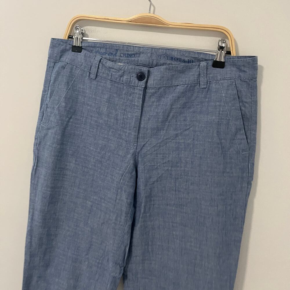 Talbots Blue The Weekend Chino Pants Size 10 - Picture 5 of 6